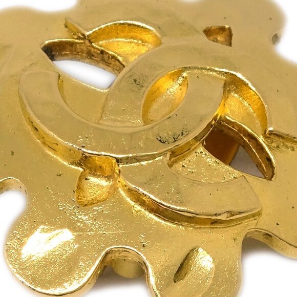 Chanel Flower Earrings Clip-On Gold - Picture 2 of 4